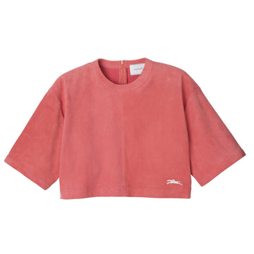 Leather crop top - Blush