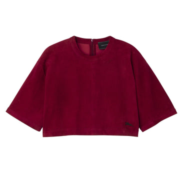 Leather crop top - Beetroot