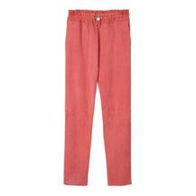 Leather straight pants - Blush
