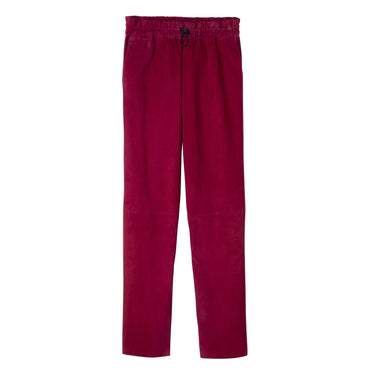 Leather straight pants - Beetroot