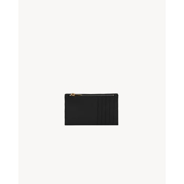 Zip Fragments Card Case + Flap - Nero