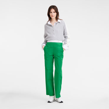 Straight pants with patch - Green
