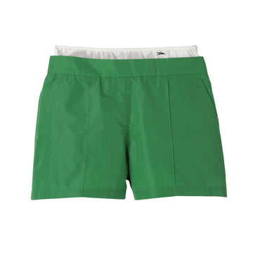 Short pants with belt patch - Green