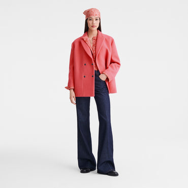 Straight peacoat - Blush