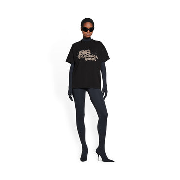 Medium Fit T-Shirt - Black/Ecru