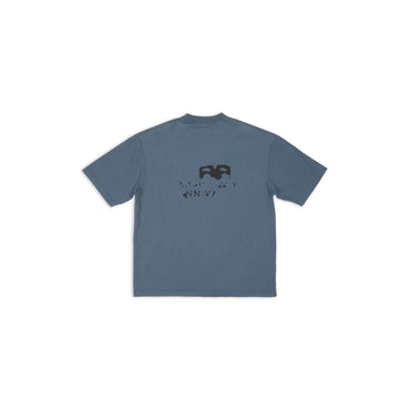Medium Fit T-Shirt - Washed Blue/Black