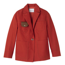 Topstitching straight jacket - Paprika