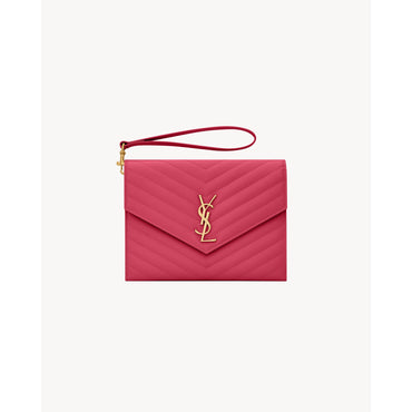 YSL NEW POUCH MONO GRAIN DE PO - FUXIA COUTURE