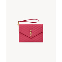 YSL NEW POUCH MONO GRAIN DE PO - FUXIA COUTURE