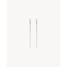 YSL Chain Drop Earrings - Palladium
