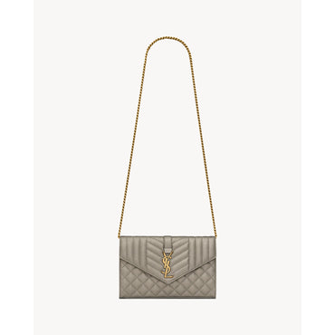 Mini Envelope Chain Bag - Piombo