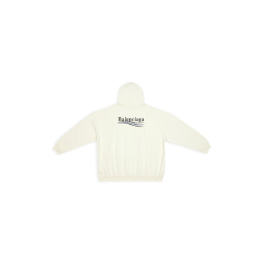Large Fit Hoodie - Cream/Black/Blue