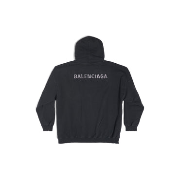 Large Fit Hoodie - Black/Silver