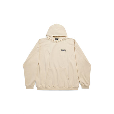 Large Fit Hoodie - Cream/Black/Blue