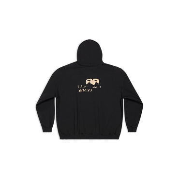 Large Fit Hoodie - Black/Ecru