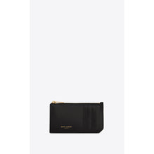 Zipped Fragments Credit Card Case - Nero