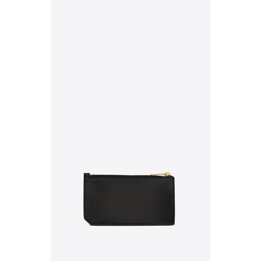 Zipped Fragments Credit Card Case - Nero