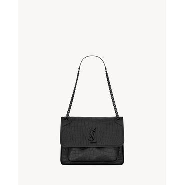 Medium Niki Chain Bag - Nero