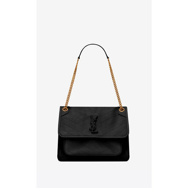 Large Niki Chain Bag - Nero