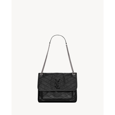 Medium Niki Chain Bag - Nero