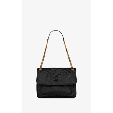 Medium Niki Chain Bag - Nero
