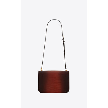 Le Carre Satchel - Dark Brown/Brown Red