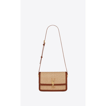 Medium Solferino Satchel - Natural Sand/Brick