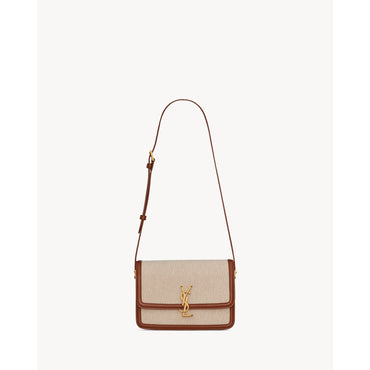 Medium Solferino Satchel - Beige/Brick