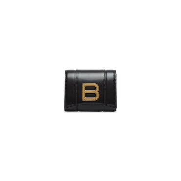 Hourglass Compact Wallet - Black