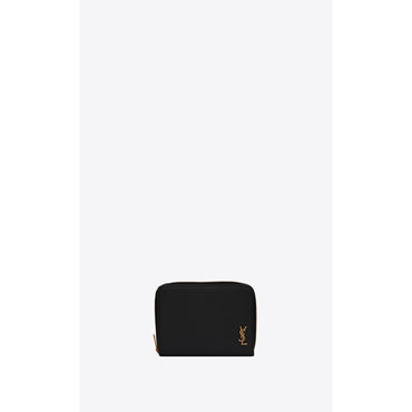 Compact Zip Around Wallet - Nero