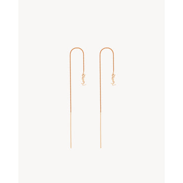 YSL Chain Drop Earrings - Or Rose