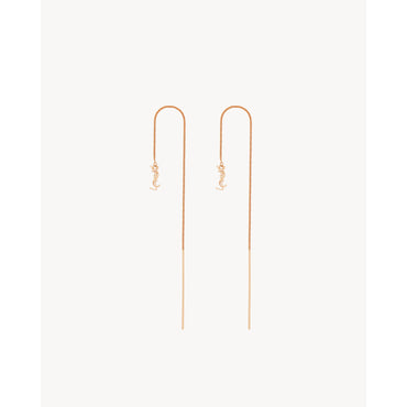 YSL Chain Drop Earrings - Or Rose