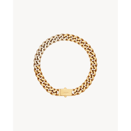 Collier Thick Curb Chain Necklace In Brass Metal - Or Pale/Or Laiton