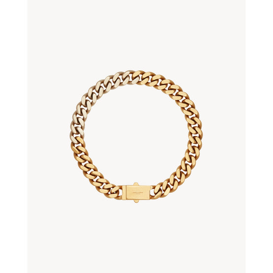 Collier Thick Curb Chain Necklace In Brass Metal - Or Pale/Or Laiton