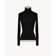 TRICOT DE CORPS COL ROULE CACH - NERO/NERO