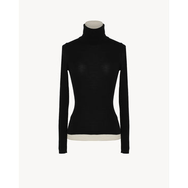 TRICOT DE CORPS COL ROULE CACH - NERO/NERO