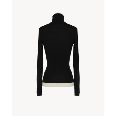 Tricot De Corps Col Roule Cach - Noir