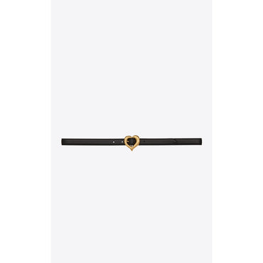 Fine Ceinture Coeur Texture - Nero