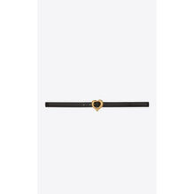 Fine Ceinture Coeur Texture - Nero