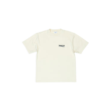 Large Fit T-Shirt - Cream/Black/Blue