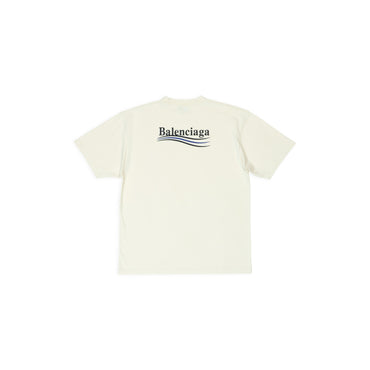 Large Fit T-Shirt - Cream/Black/Blue