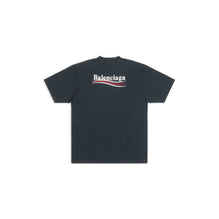 Large Fit T-Shirt - Washed Black/White
