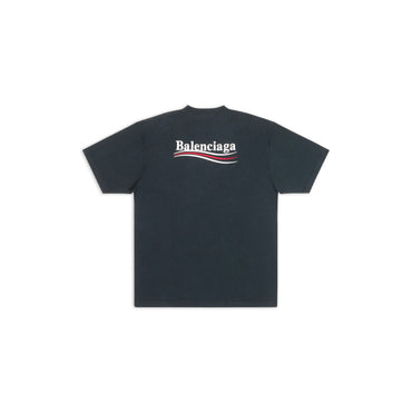 Large Fit T-Shirt - Washed Black/White