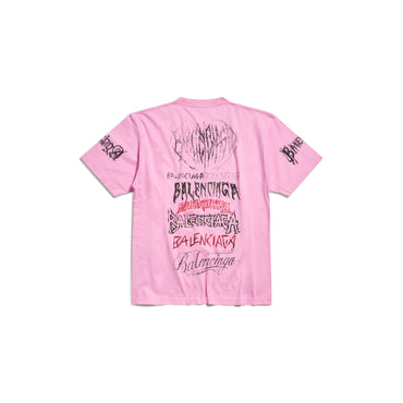 Large Fit T-Shirt - Pink/Black/Red