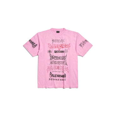 Large Fit T-Shirt - Pink/Black/Red
