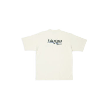 Large Fit T-Shirt - Cream/Black/Blue