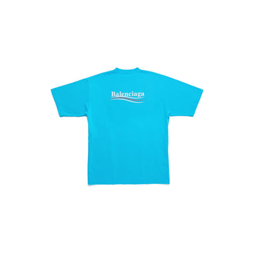 Large Fit T-Shirt - Azure/White/Red