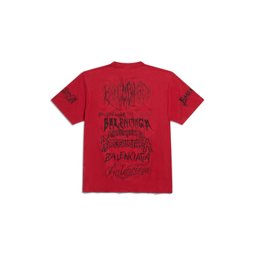Large Fit T-Shirt - Faded Red/Black