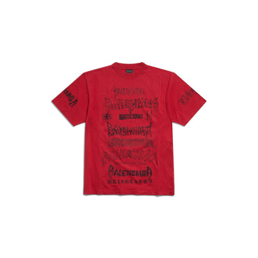 Large Fit T-Shirt - Faded Red/Black