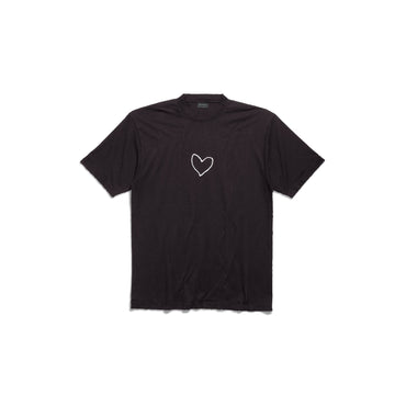 Large Fit T-Shirt - Washed Black/White